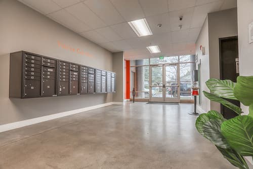 Indoor mail center at 459 Rock Apartments