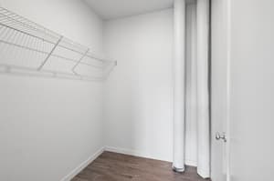 Storage with wire shelving, white walls at 459 Rock Apartments, 459 SE 192nd Ave, Gresham, Oregon 97233