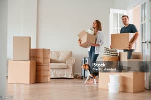 Happy new resident receiving keys to their new apartment